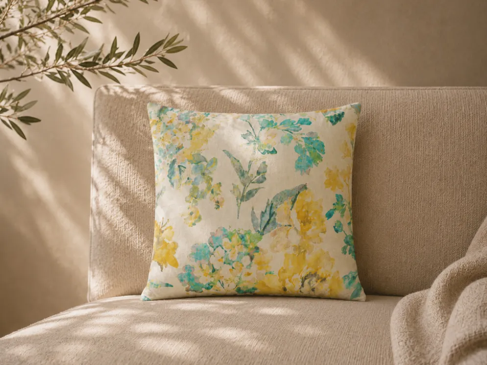 COJIN DEVONSHIRE 04 AMARILLO 45X45 COMPLETO
