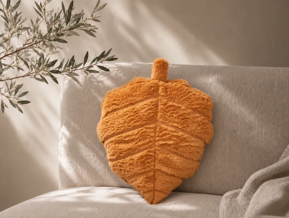 COJIN HOJA 35X39 NARANJA