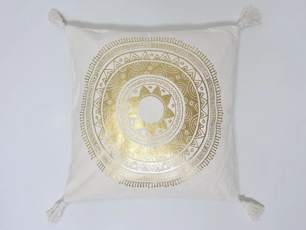 COJIN NATURAL/DORADO 45X45 A