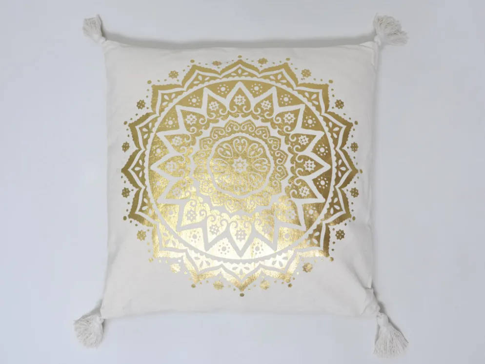 COJIN NATURAL/DORADO 45X45 C