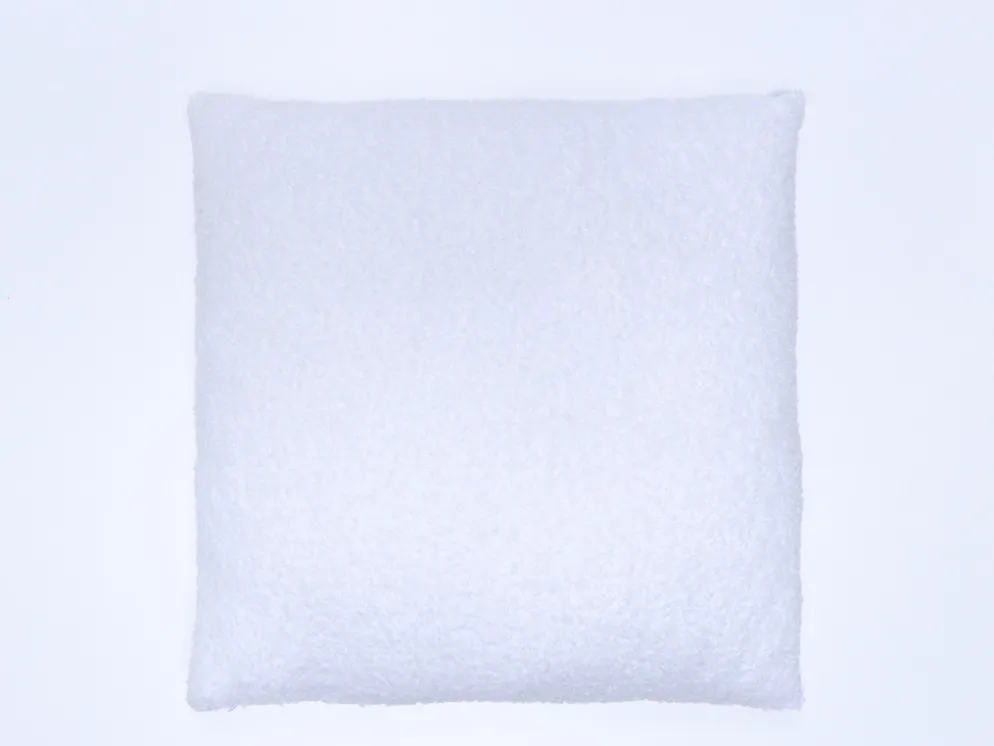 COJIN SHERPA BOUCLE BLANCO 45X45