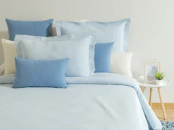 COLCHA CANELADO AZUL