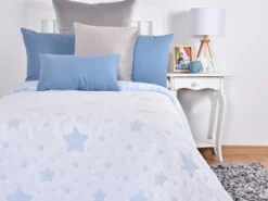 COLCHA ESTRELLITAS AZUL