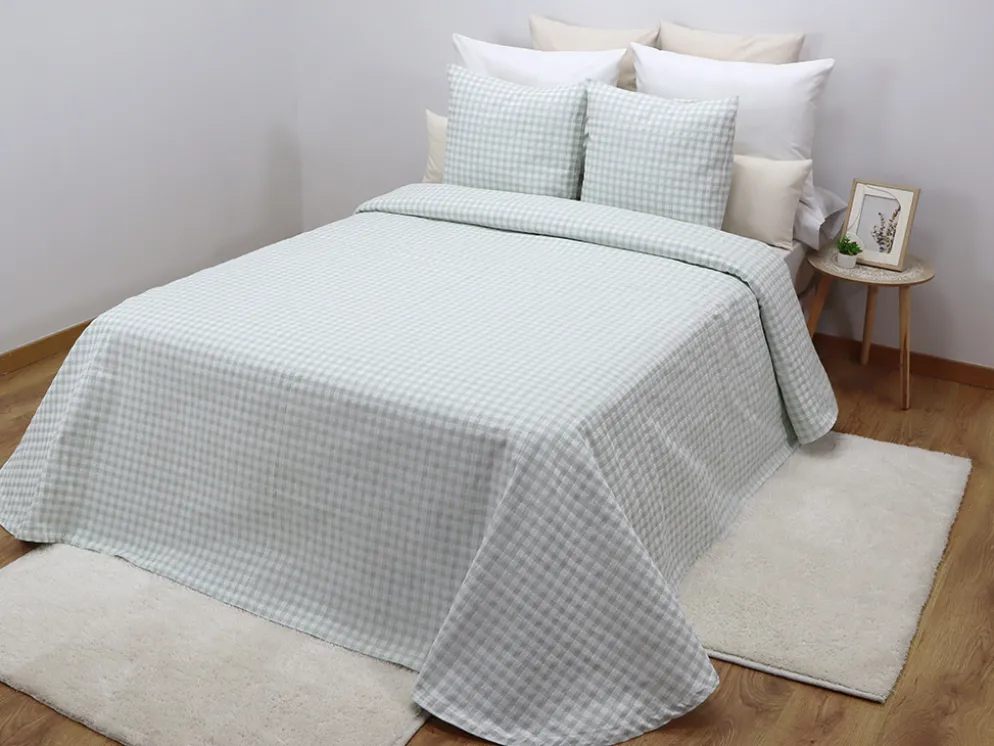 COLCHA VICHY VERDE