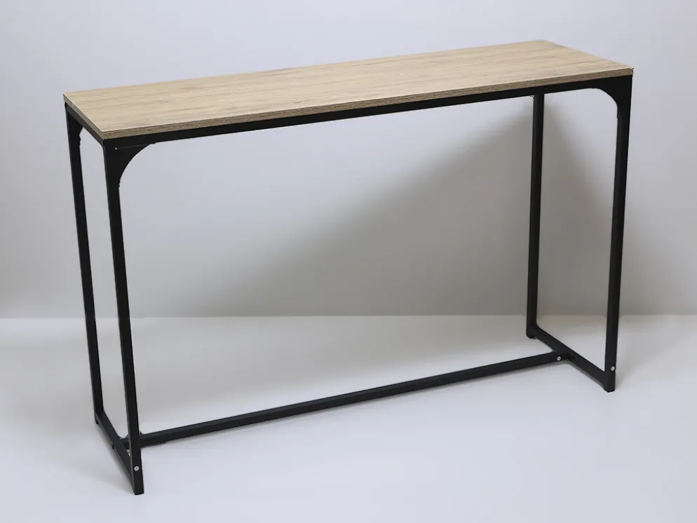 CONSOLA NATURAL/NEGRO 120X39X79CM