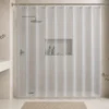 CORTINA BAÑO TRANSPARENTE GRIS 180X180