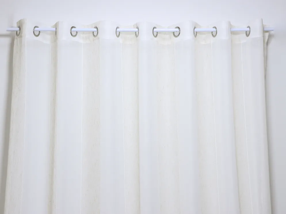 CORTINA 250X250 POLIESTER LINO DISEÑO RAYA ANCHA