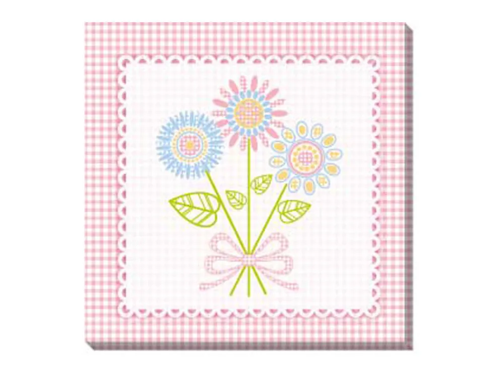 CUADRO FLORES VICHY A 30X30X1.8