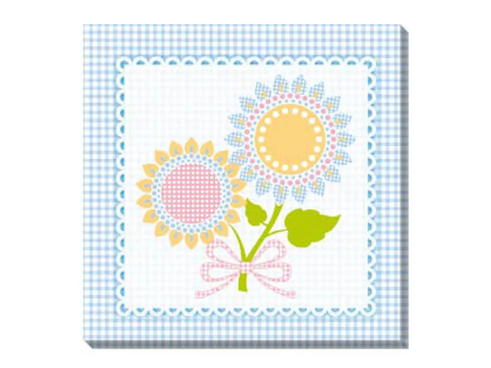 CUADRO FLORES VICHY B 30X30X1.8