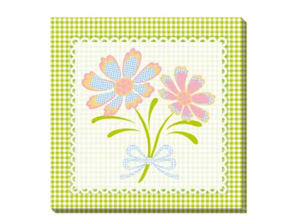 CUADRO FLORES VICHY D 30X30X1.8