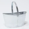 CUBO C/ASA OVAL ZINC GRIS 35X21X20CM