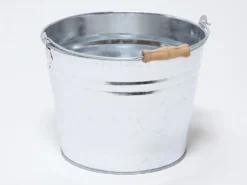 CUBO C/ASA ZINC GRIS Ø21X16CM