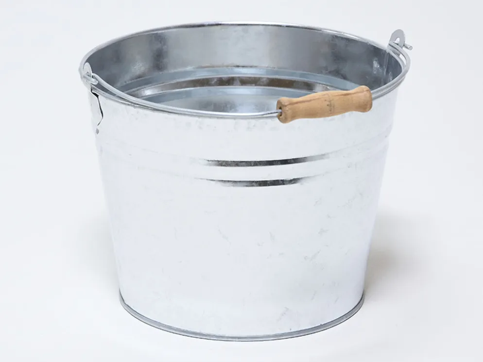 CUBO C/ASA ZINC GRIS Ø21X16CM