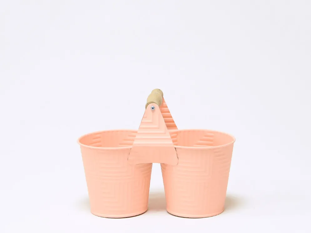 CUBO DOBLE LATON NARANJA 22X8X11CM