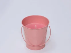CUBO VELA CITRONELLA ROSA 10CM