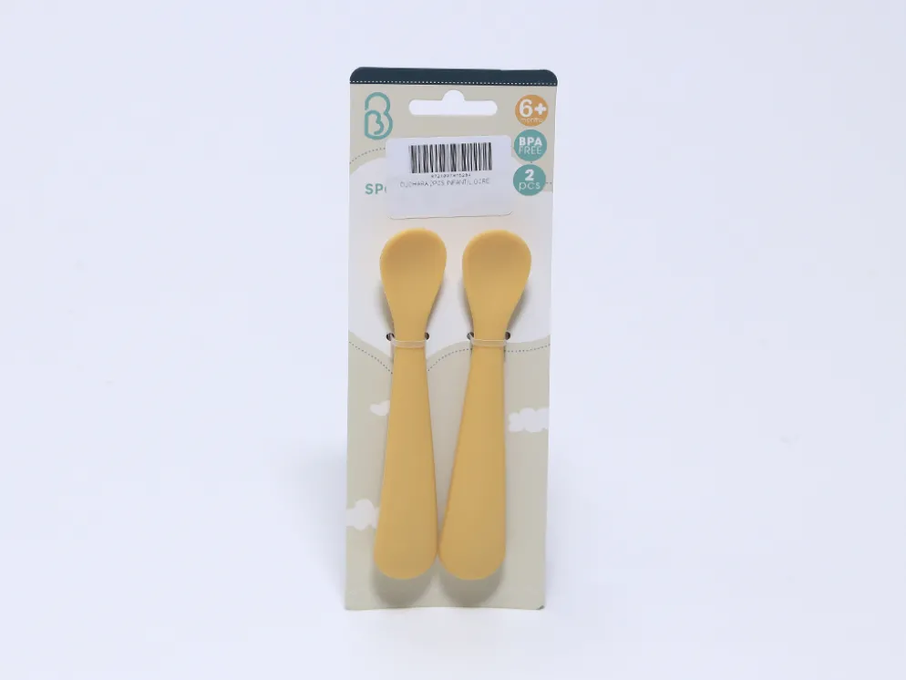 CUCHARA 2PCS INFANTIL OCRE