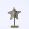 DECORACION MARINA CON PIE ESTRELLA 15X5X24