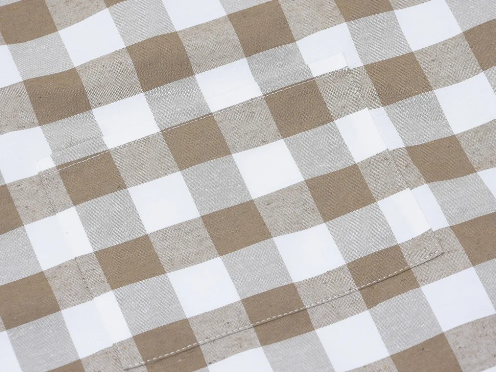 DELANTAL CHEF INFANTIL VICHY BEIGE 40X50CM