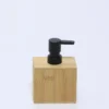 DOSIFICADOR GEL BAMBU TAPON NEGRO CUADRADO