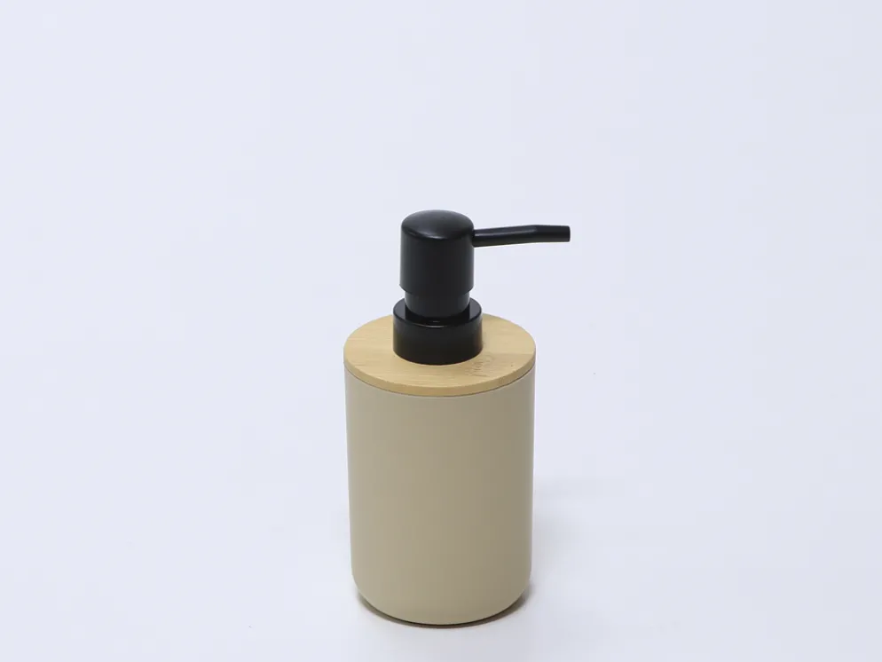 DOSIFICADOR PLASTICO BAMBU BEIGE
