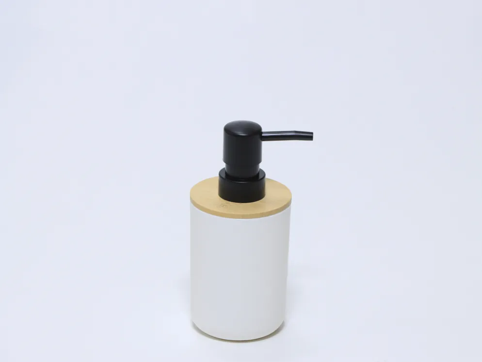DOSIFICADOR PLASTICO BAMBU BLANCO