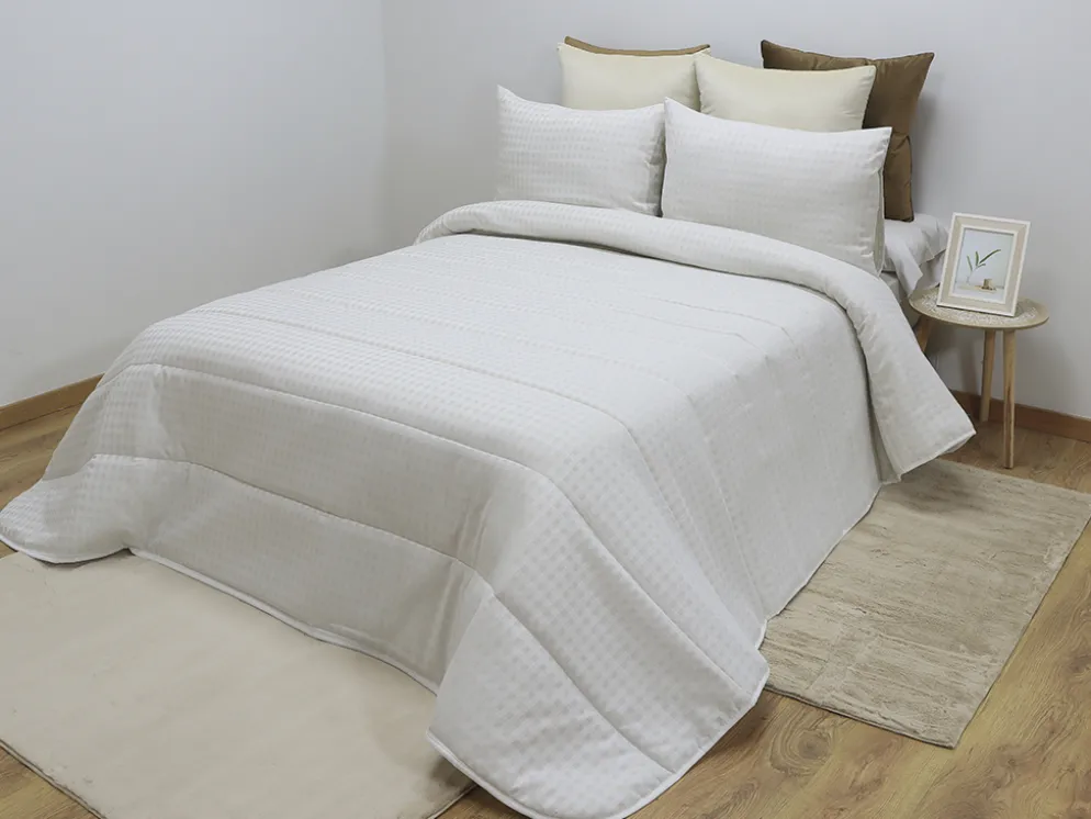 EDREDÓN VICHY BEIGE