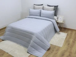 EDREDON FLORECIA GRIS