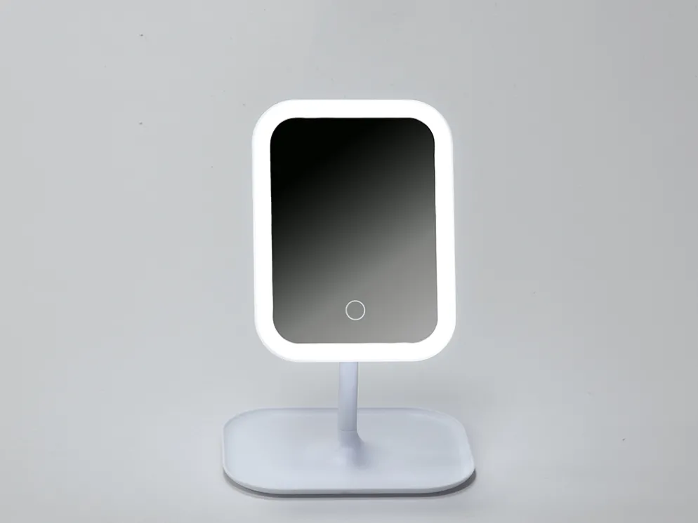 ESPEJO SOBREMESA LED BLANCO 31CM ALTO