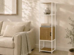 ESTANTERIA METAL BLANCO MDF 43X33X153ALTO SHELFS