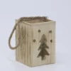 FAROL ARBOL MADERA PEQUEÑO 13X13X19CM