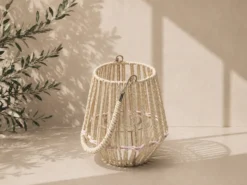 FAROL NATURAL DECORADO ROSA 20CM