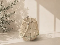 FAROL NATURAL DECORADO VERDE 20CM