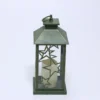 FAROL PVC VERDE CON VELA LED 15X15X35
