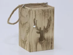 FAROL RENO MADERA GRANDE 15X15X24CM