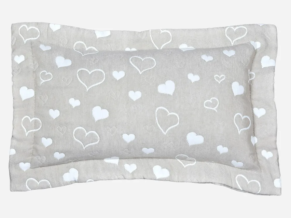 F.COJÍN 30X50 CORAZON BEIGE