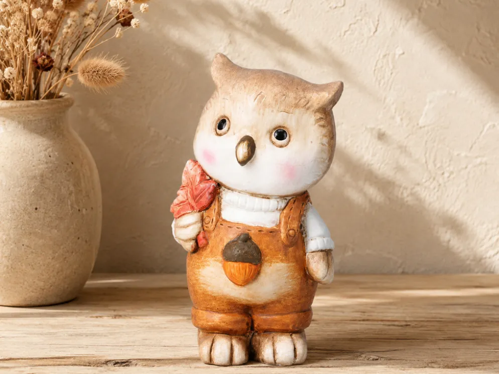 FIGURA BUHO OTOÑO 8X7X14