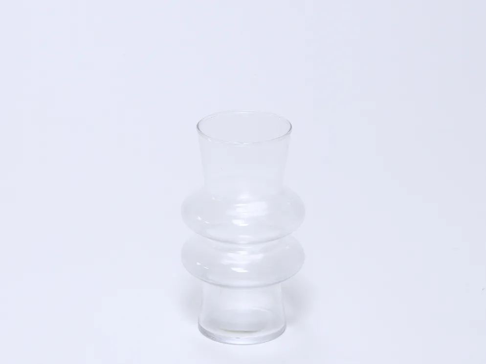FLORERO CRISTAL BURBUJA 9X20