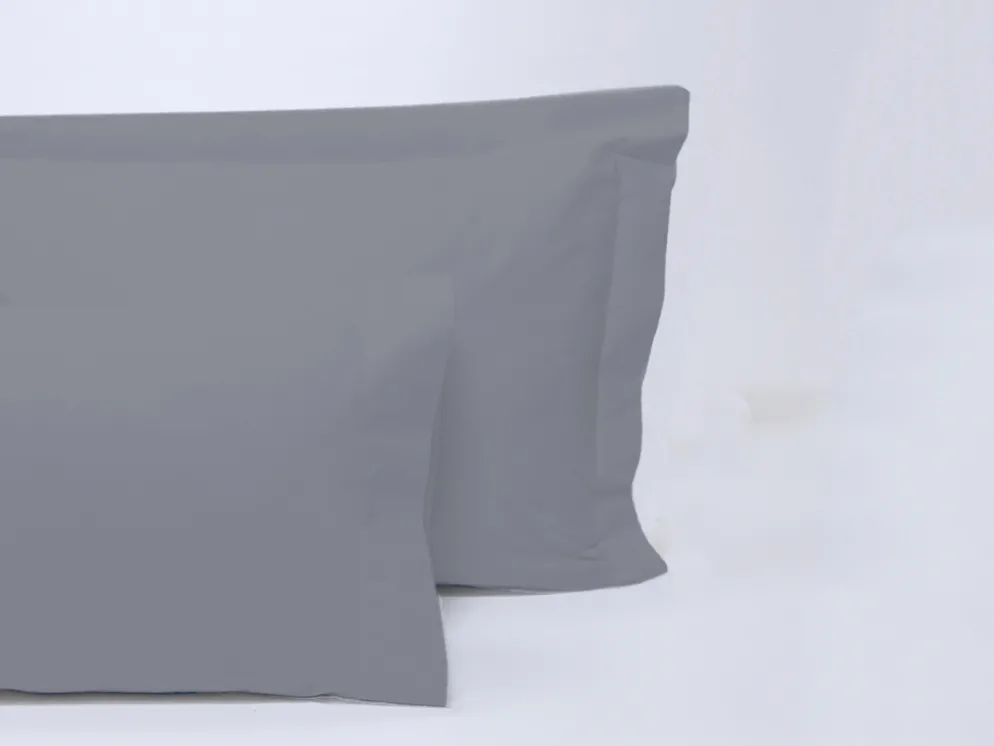 FUNDA ALMOHADA BASIC GRIS 100% ALGODON