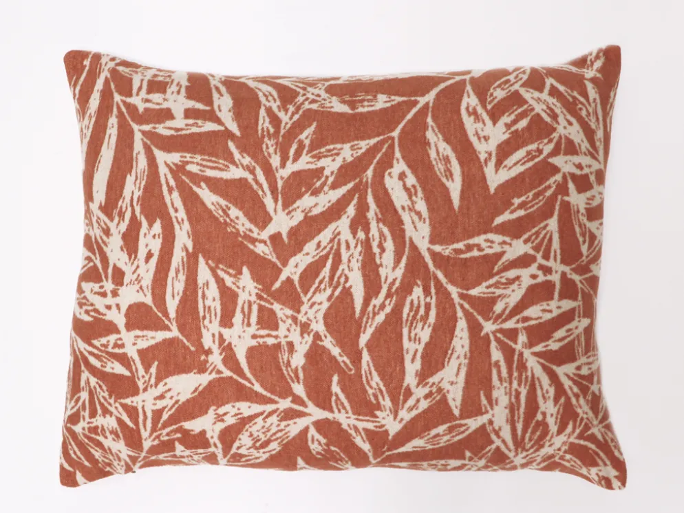 FUNDA COJIN TEJA HOJAS OTOÑO 50×70