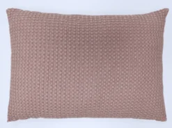 FUNDA COJIN WAFFLE ROSA VIEJO 50X70