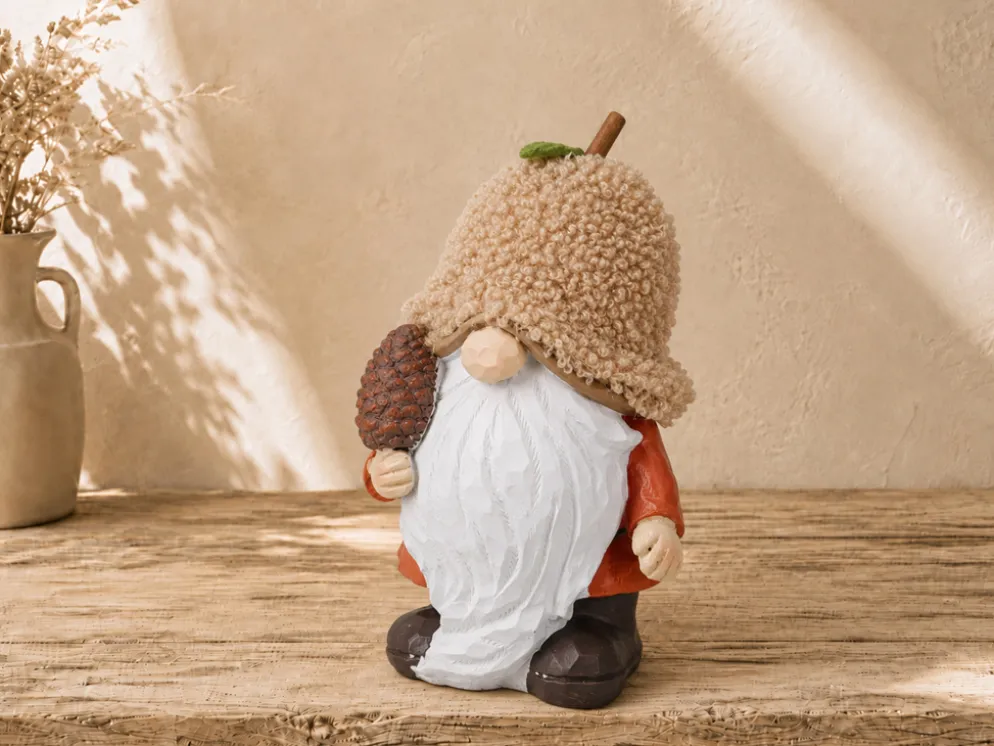 GNOMO CON GORRO BEIGE 11CM