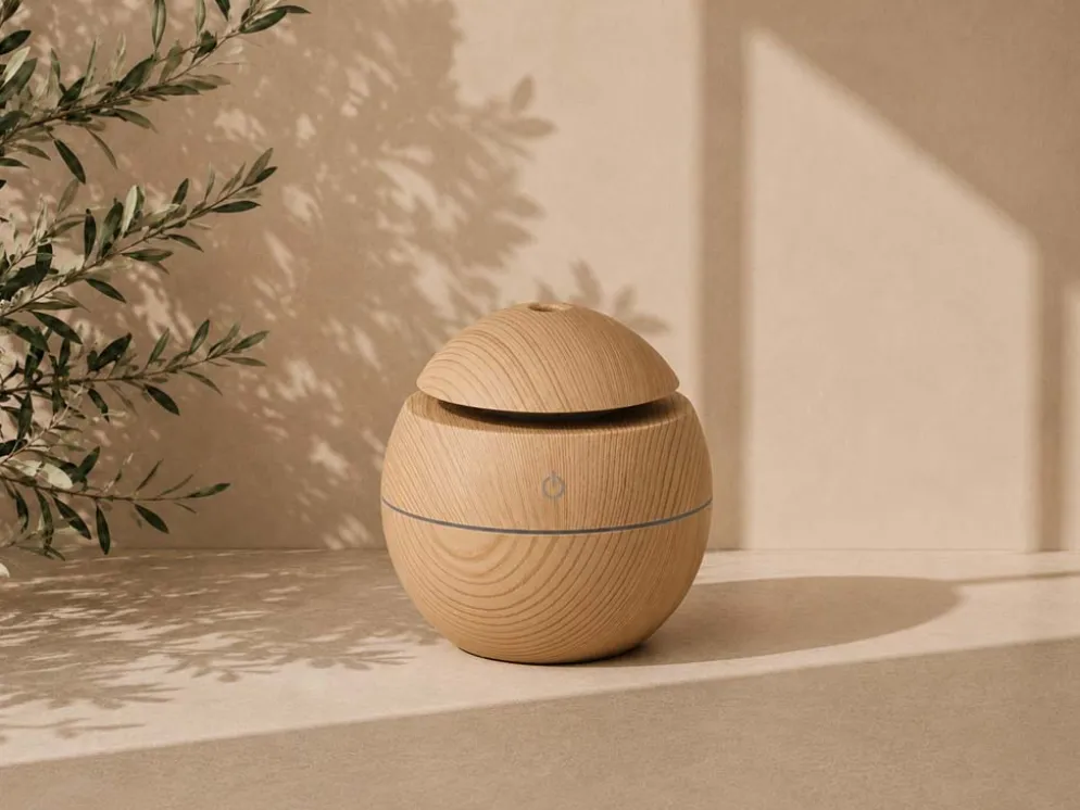 HUMIDIFICADOR USB LED ACABADO MADERA