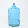 JARRON VIDRIO RECICLADO TURQUESA 28X28X56CM
