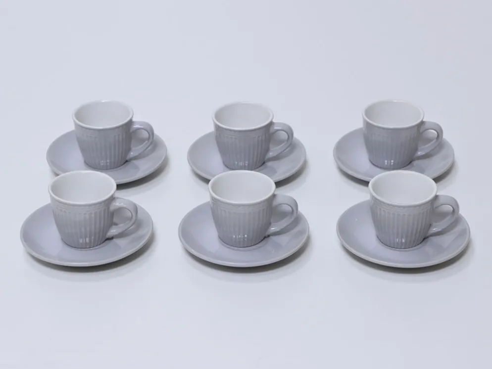 JUEGO CAFE 6 TAZAS GRIS 9CL