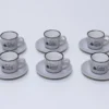 JUEGO CAFE 6 TAZAS TIMES GRIS 9CL