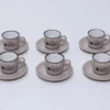 JUEGO CAFE 6 TAZAS TIMES ROSA 9CL