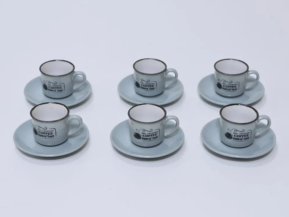 JUEGO CAFE 6 TAZAS TIMES VERDE 9CL