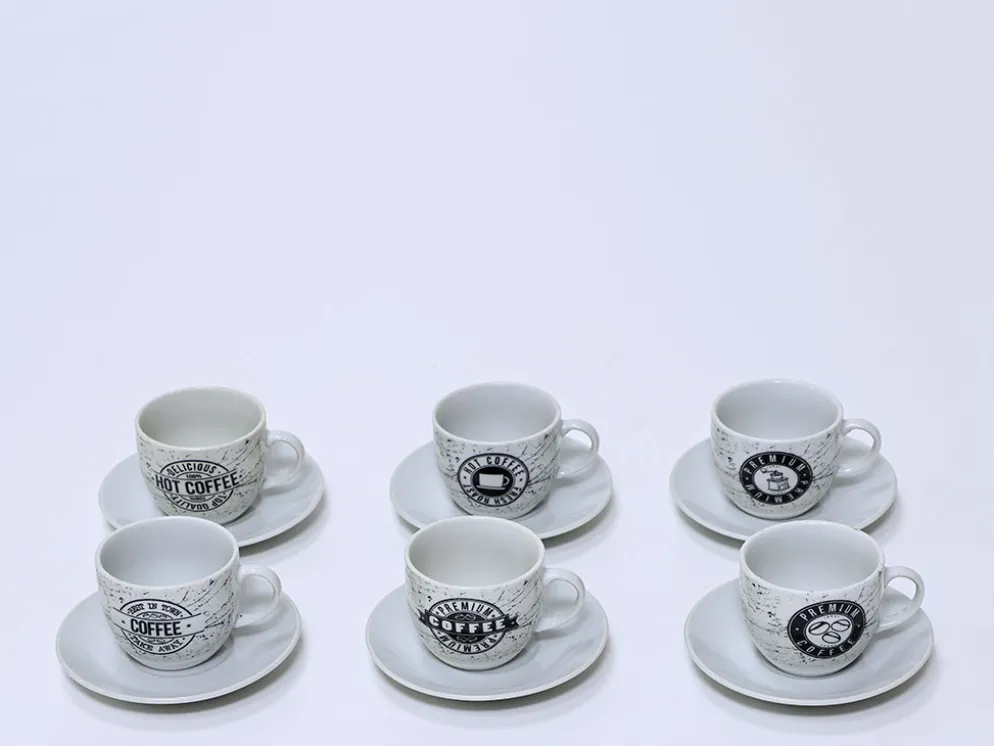JUEGO CAFE 6 TAZAS VINTAGE 9CL