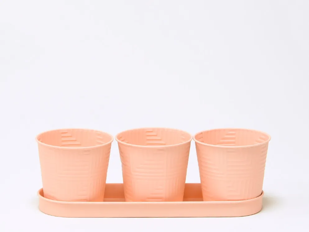 JUEGO 3 CUBO C/BANDEJA NARAJ 33X8X11CM