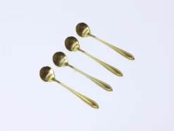 JUEGO DE 4 CUCHARAS CAFE FLOR